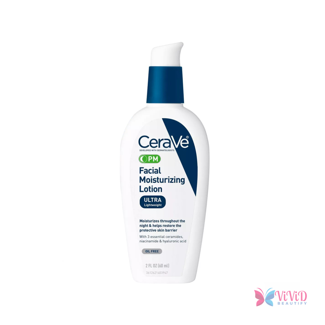 CeraVe PM Ultra Lightweight Facial Moisturizing Lotion 60ml