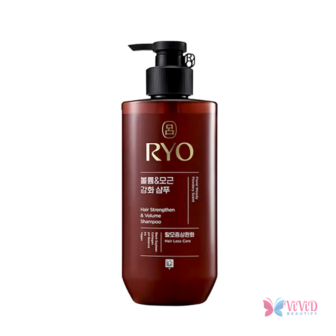 Ryo Hair Strengthen & Volume Shampoo – Floral Woody Powdery Scent 480 ml