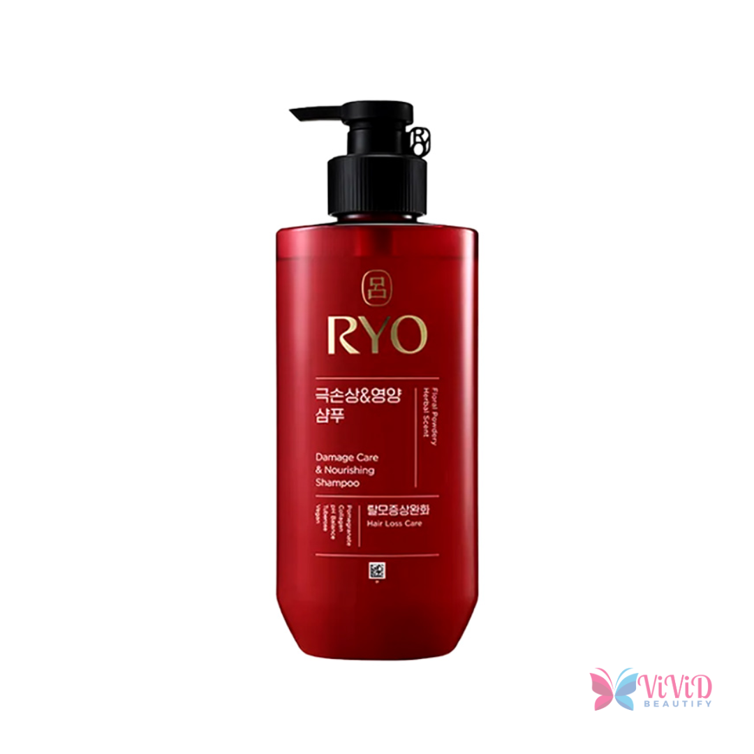 Ryo Damage Care & Nourishing Shampoo – Floral Powdery Herbal Scent 480 ml