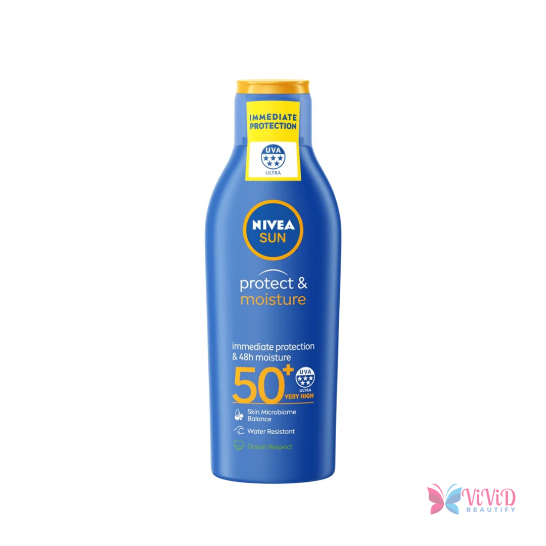 NIVEA Sun Protect & Moisture Suncream Lotion SPF 50+ 200ml