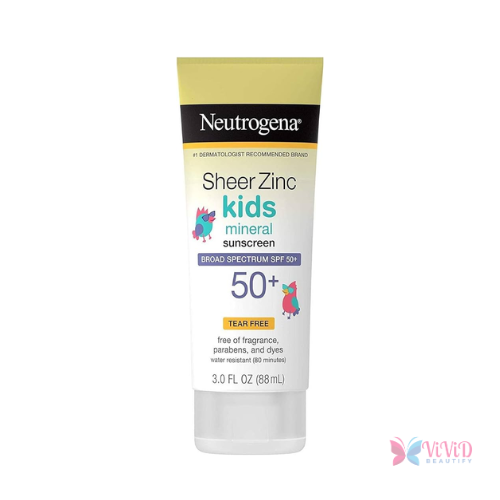 Neutrogena Sheer Zinc Kids Mineral Broad Spectrum SPF 50+ Sunscreen 88ml