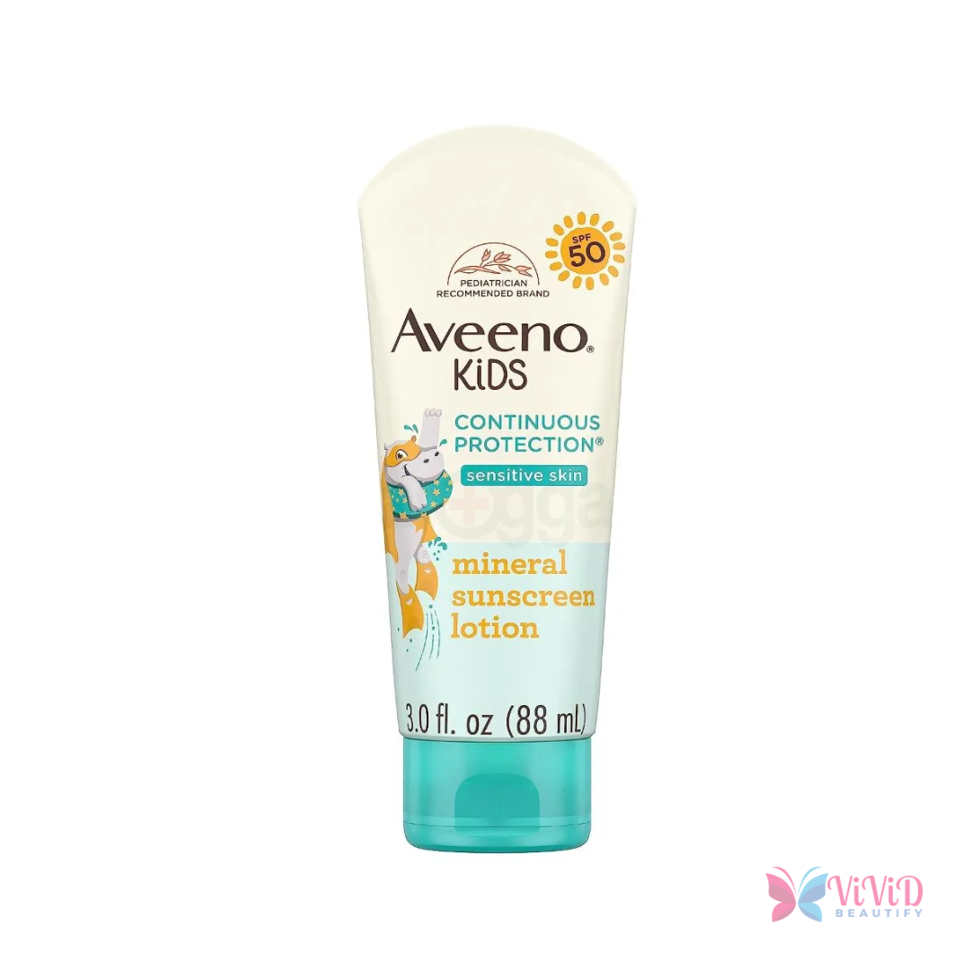 Aveeno Kids Continuous Protection Sensitive Skin oxide Sunscreen Brad Spectrum SPF 50 88ml