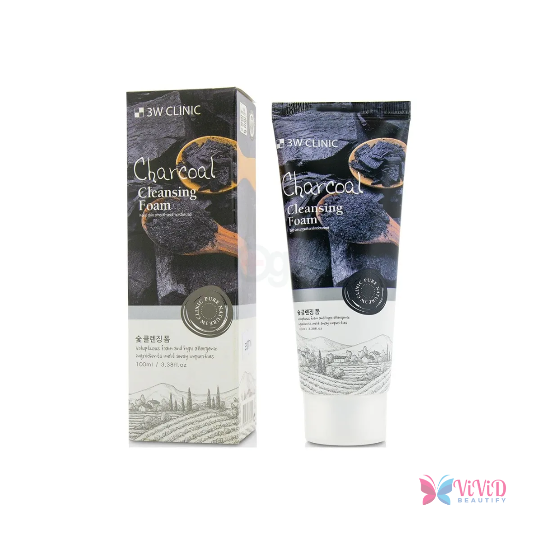 3w Clinic Charcoal Cleansing Foam - 100ml