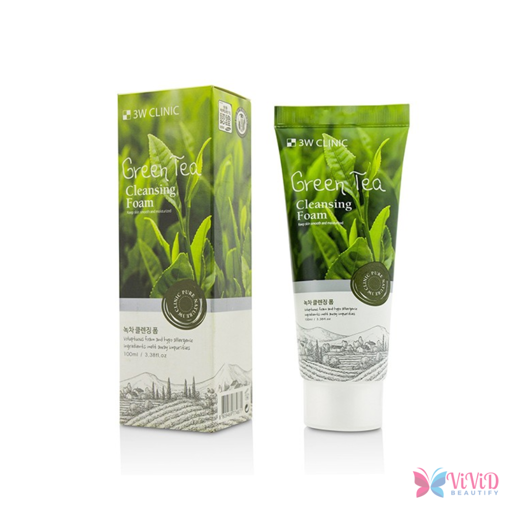 3W Clinic Green Tea Foam Cleansing 100ml