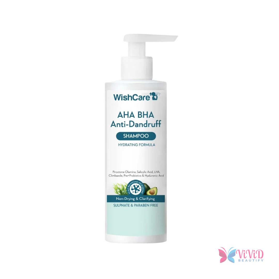 WishCare AHA BHA Anti-Dandruff Shampoo | Hydrating Formula - 250ml