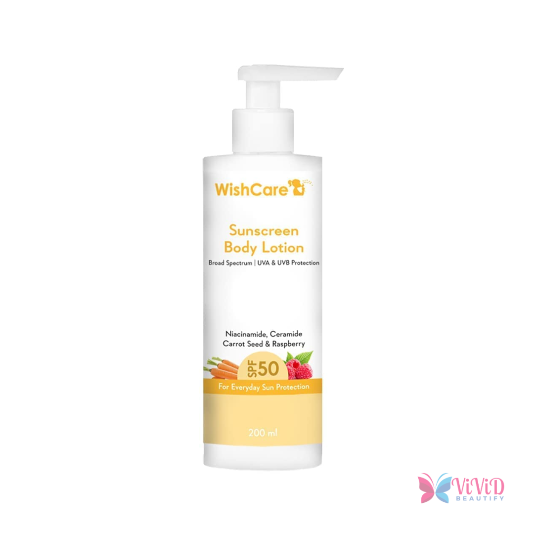 Wishcare SPF50 Sunscreen Body Lotion – Broad Spectrum 200ml