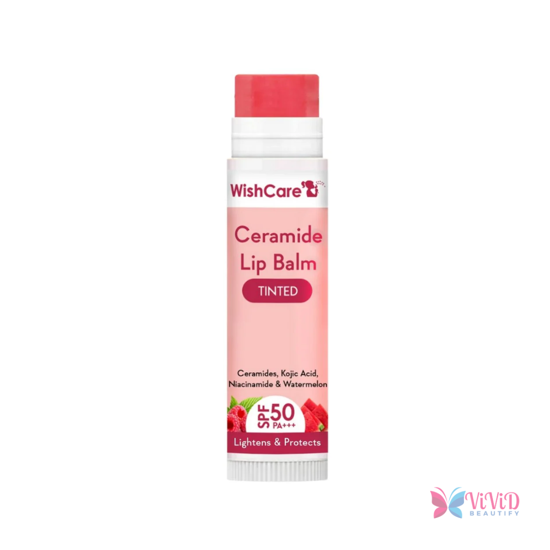 Wishcare Ceramide Lip Balm with SPF 50 PA+++ -With Kojic Acid & Niacinamide (Tinted) 5g