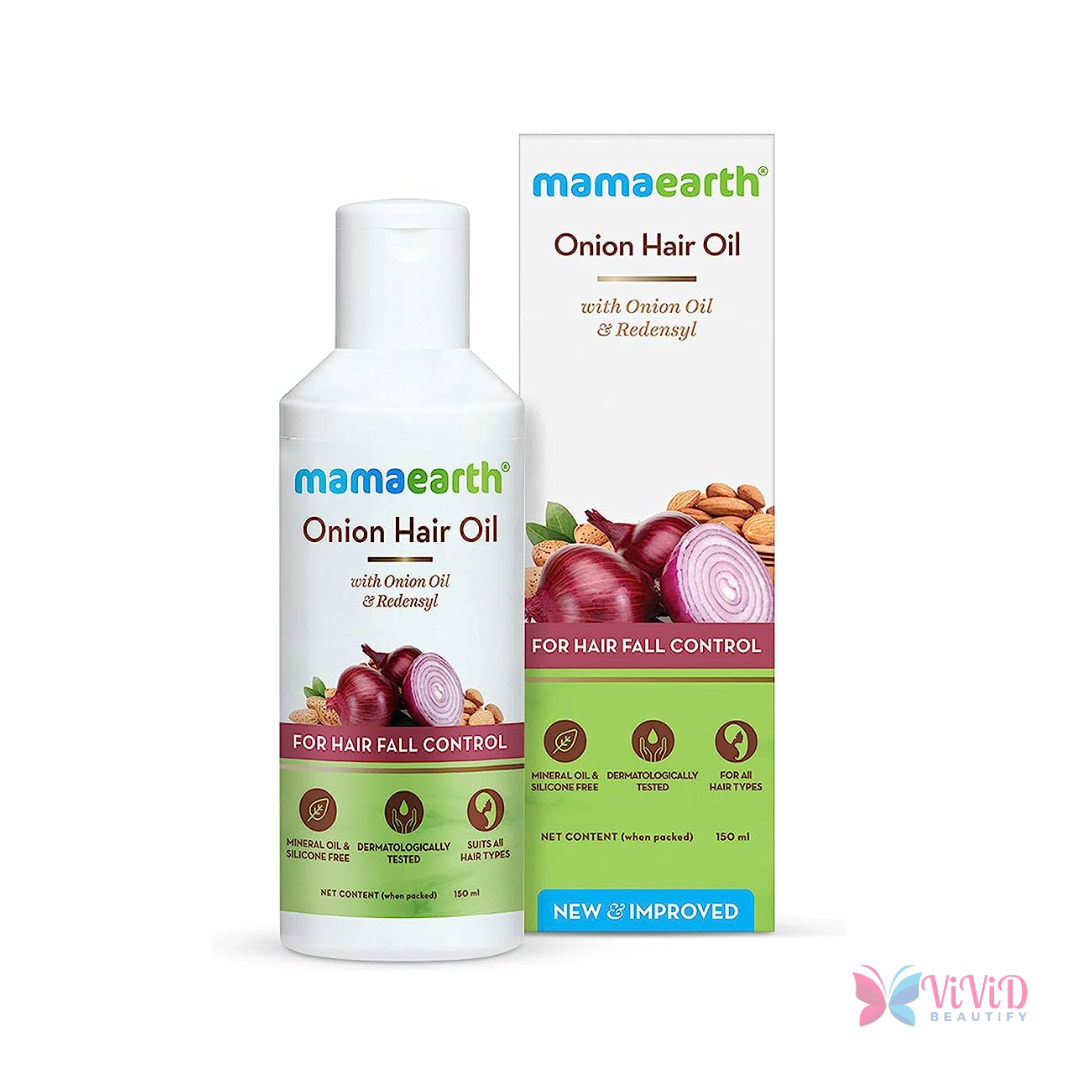 Mamaearth Onion Hair Oil for Hair Regrowth & Hair Fall Control with Redensyl 100