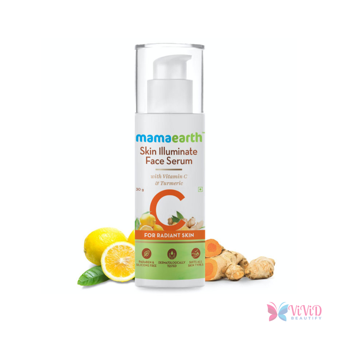 Mamaearth Skin Illuminate Face Serum for Radiant Skin with Vitamin C & Turmeric 30g