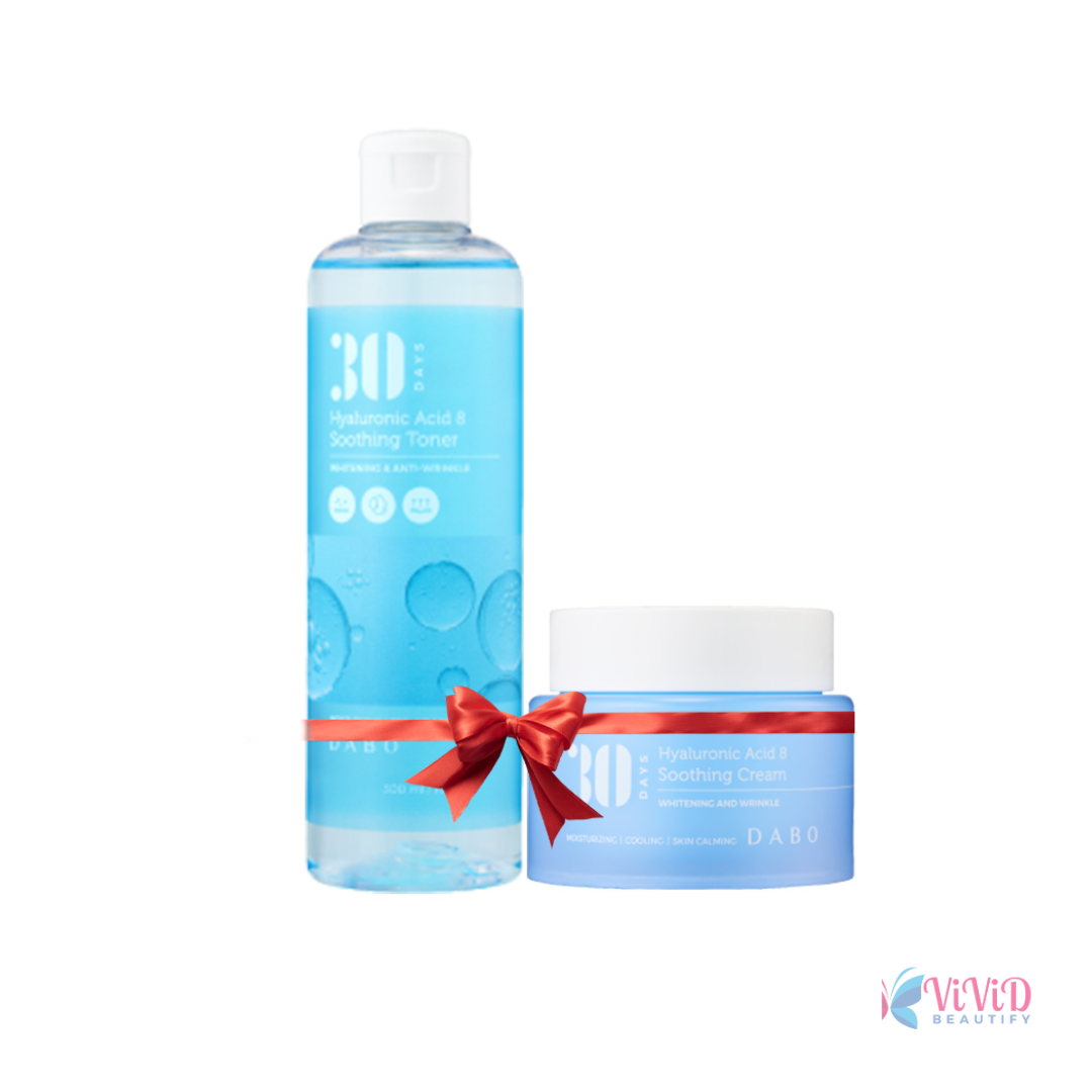 Dabo 30 Days Hyaluronic Acid 8 Soothing Toner & Cream – Combo