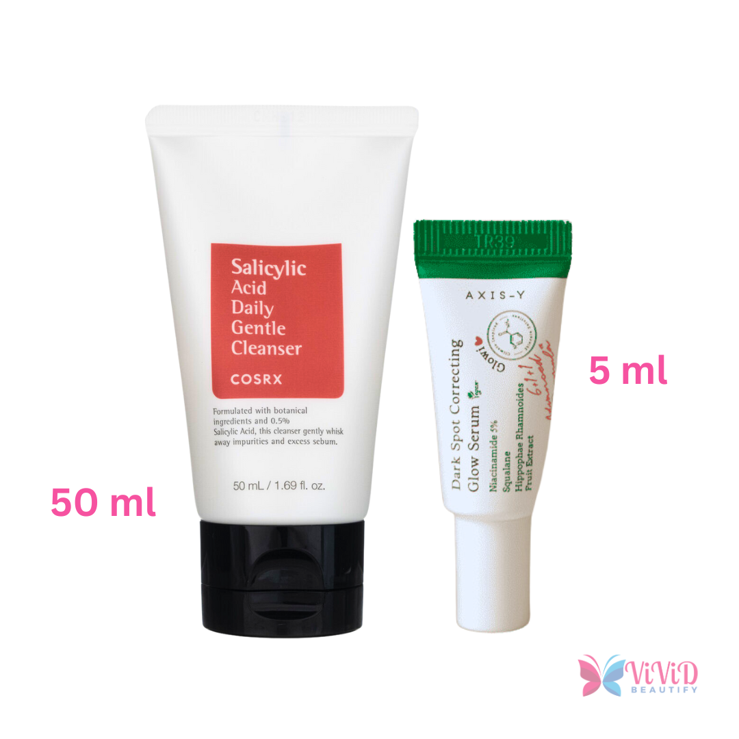 Acne Combo: Cosrx Salicylic Acid Cleanser 50ml + AXIS-Y Dark Spot Serum 5ml